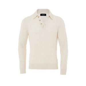 Gran Sasso White Cashmere Cashmere Sweater