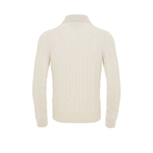 Gran Sasso White Cashmere Cashmere Sweater
