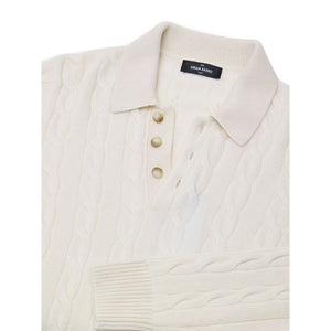 Gran Sasso White Cashmere Cashmere Sweater