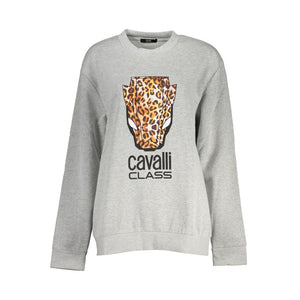 Cavalli Class Grigio Polyester Women Sweatshirt