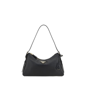Prada Black Calf Leather Bos Taurus Shoulder Bag