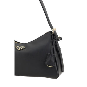 Prada Black Calf Leather Bos Taurus Shoulder Bag