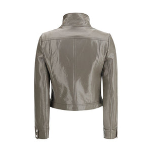 Courrèges Gray Cotton Full-Length Jacket