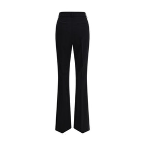 Max Mara Black Fleece Wool Flared Pants