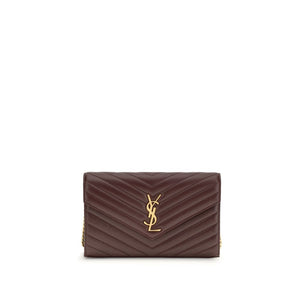 Saint Laurent Bordeaux Calf Leather Bos Taurus Wallet