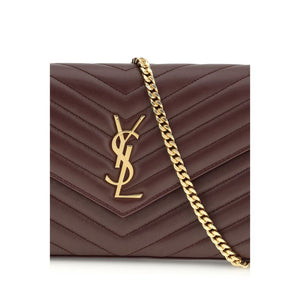 Saint Laurent Bordeaux Calf Leather Bos Taurus Wallet