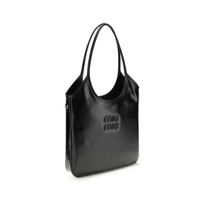 Miu Miu Black Calf Leather Bos Taurus Shoulder Bag