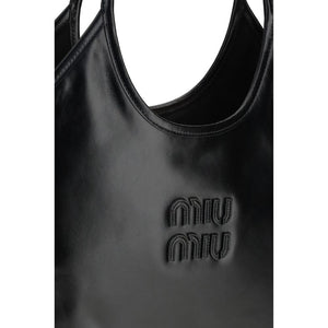 Miu Miu Black Calf Leather Bos Taurus Shoulder Bag