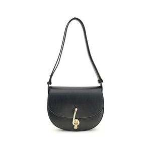 Burberry Black Calf Leather Bos Taurus Shoulder Bag