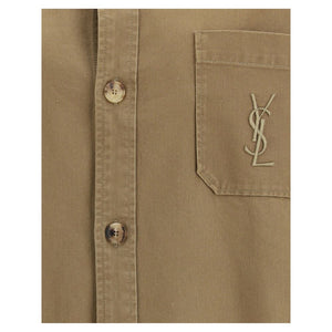 Saint Laurent Green Cotton Denim Jacket