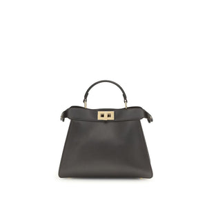 Fendi Brown Calf Leather Bos Taurus Handbag
