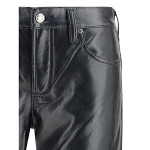 Agolde Black Leather Pants