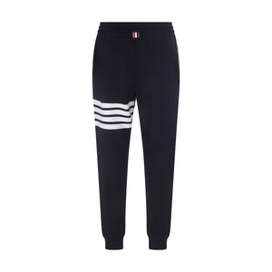 Thom Browne Blue Cotton Joggers (Workout Pants)