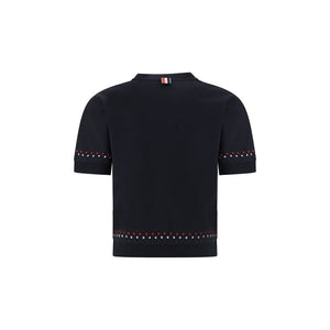 Thom Browne Black Cotton T-Shirt