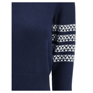 Thom Browne Blue Fleece Wool Sweatshirt