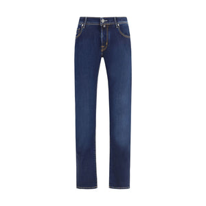 Jacob Cohen Blue Cotton Slim Fit Jeans