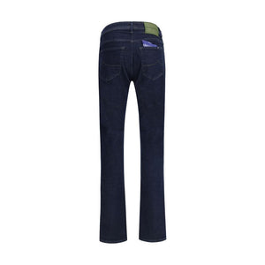 Jacob Cohen Blue Cotton Slim Fit Jeans