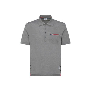 Thom Browne Gray Cotton Polo Shirt