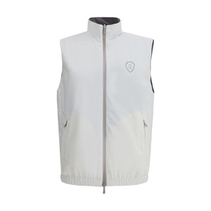 Brunello Cucinelli White Polyamide Sleveless Jacket