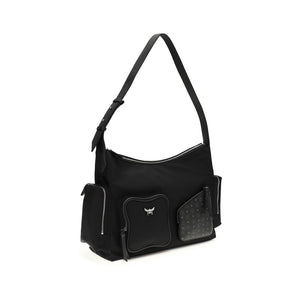 MCM Black Fabric Shoulder Bag