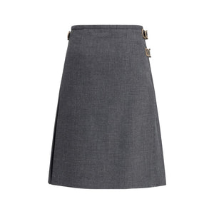 Prada Gray Mohair Long Skirt