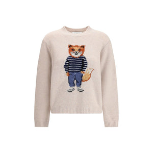 Maison Kitsuné Cream Merino Wool Sweatshirt