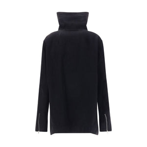 Rick Owens Black Fleece Wool Biker Jacket