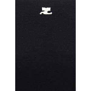 Courrèges Black Cotton T-Shirt