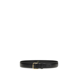 The Row Black Calf Leather Bos Taurus Regular Belt