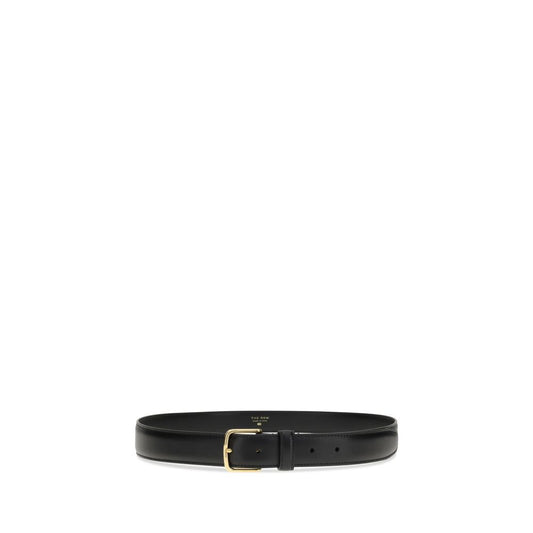 The Row Black Calf Leather Bos Taurus Regular Belt
