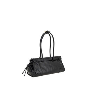 Prada Black Calf Leather Bos Taurus Shoulder Bag