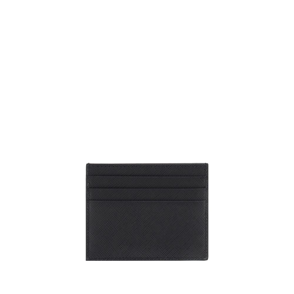 Prada Black Calf Leather Bos Taurus Wallet