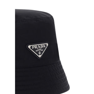 Prada Black Polyamide Bucket Hat