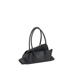 The Attico Black Calf Leather Bos Taurus Shoulder Bag