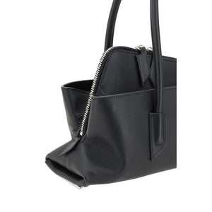 The Attico Black Calf Leather Bos Taurus Shoulder Bag