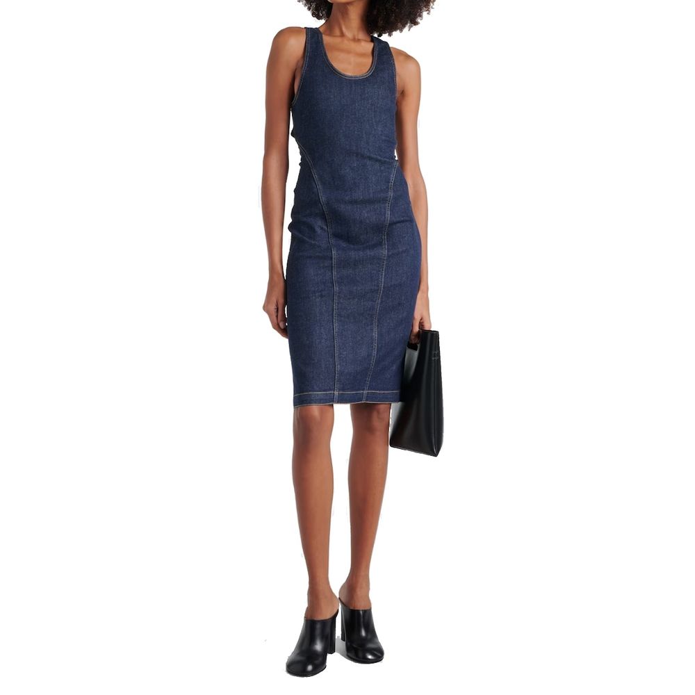 Alaïa Blue Cotton Casual Dress