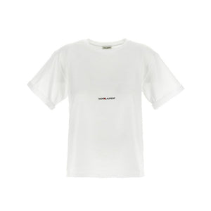 Saint Laurent White Cotton T-Shirt