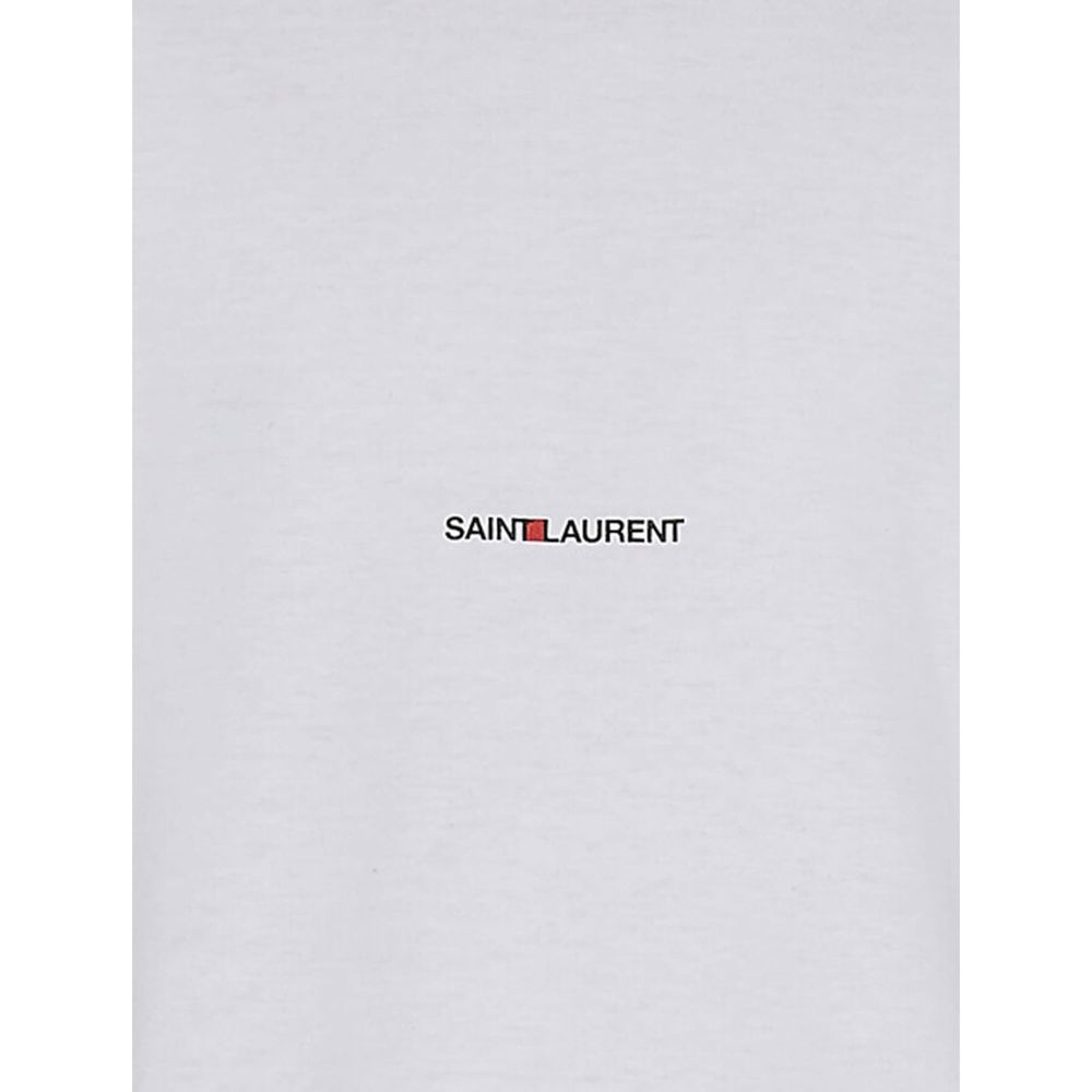 Saint Laurent White Cotton T-Shirt
