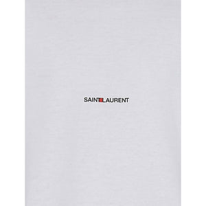 Saint Laurent White Cotton T-Shirt