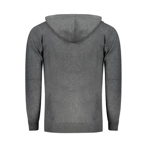 Norway 1963 Gray Polyester Men's Hooded Cardigan