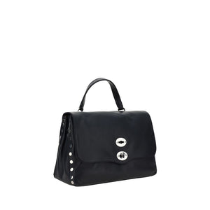 Zanellato Black Calf Leather Bos Taurus Shoulder Bag