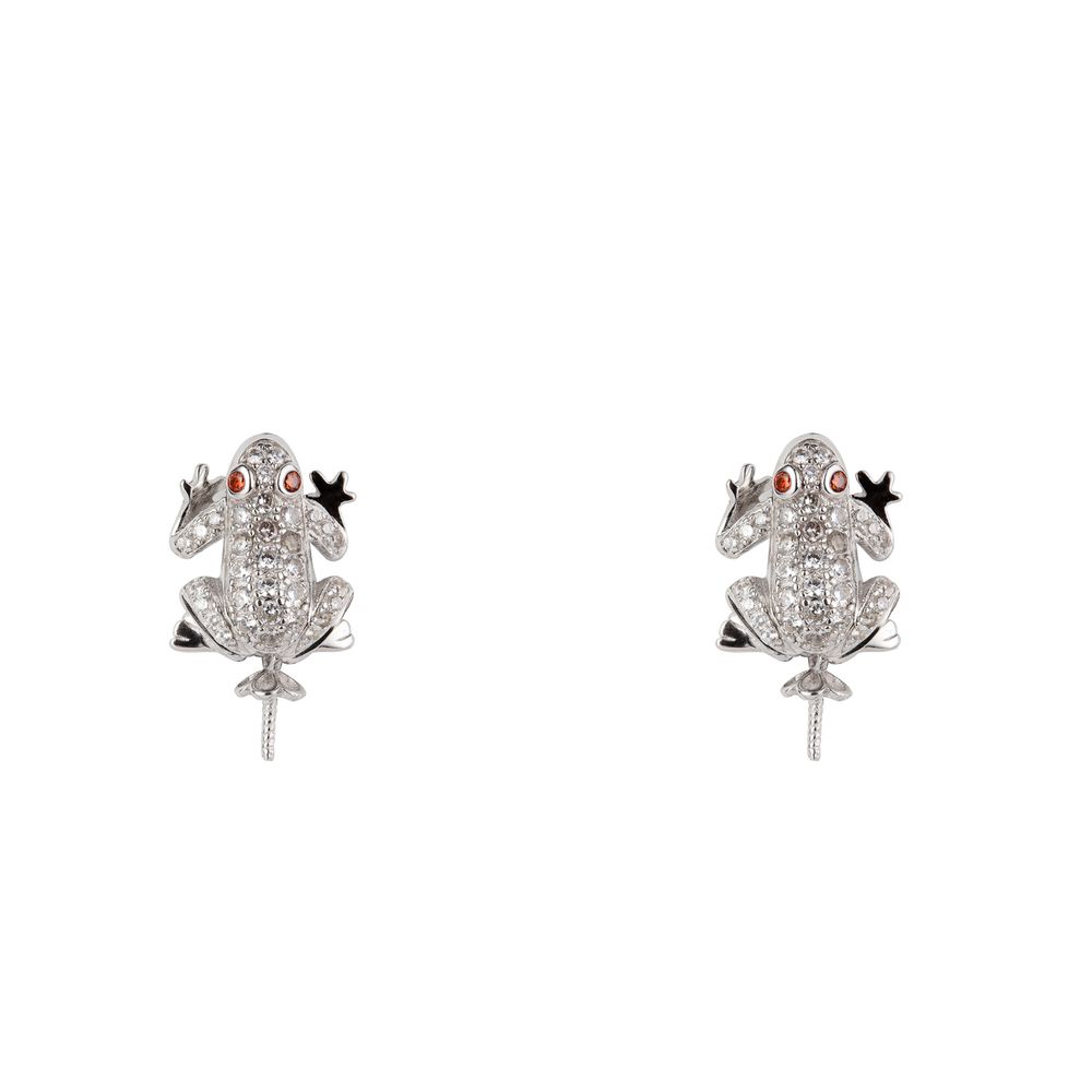 Lancaster White Silver Earrings