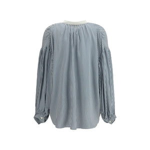 Kristina Ti Green Viscose Pattern Shirt