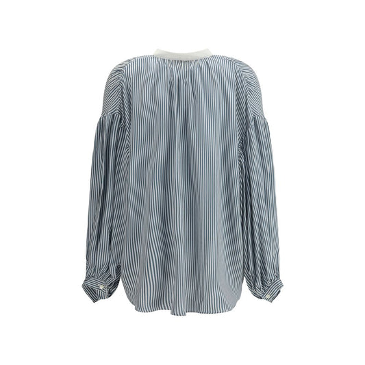 Kristina Ti Green Viscose Pattern Shirt