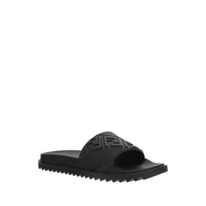 Fendi Black Rubber Sandals