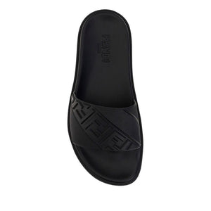 Fendi Black Rubber Sandals