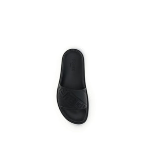 Fendi Black Rubber Sandals