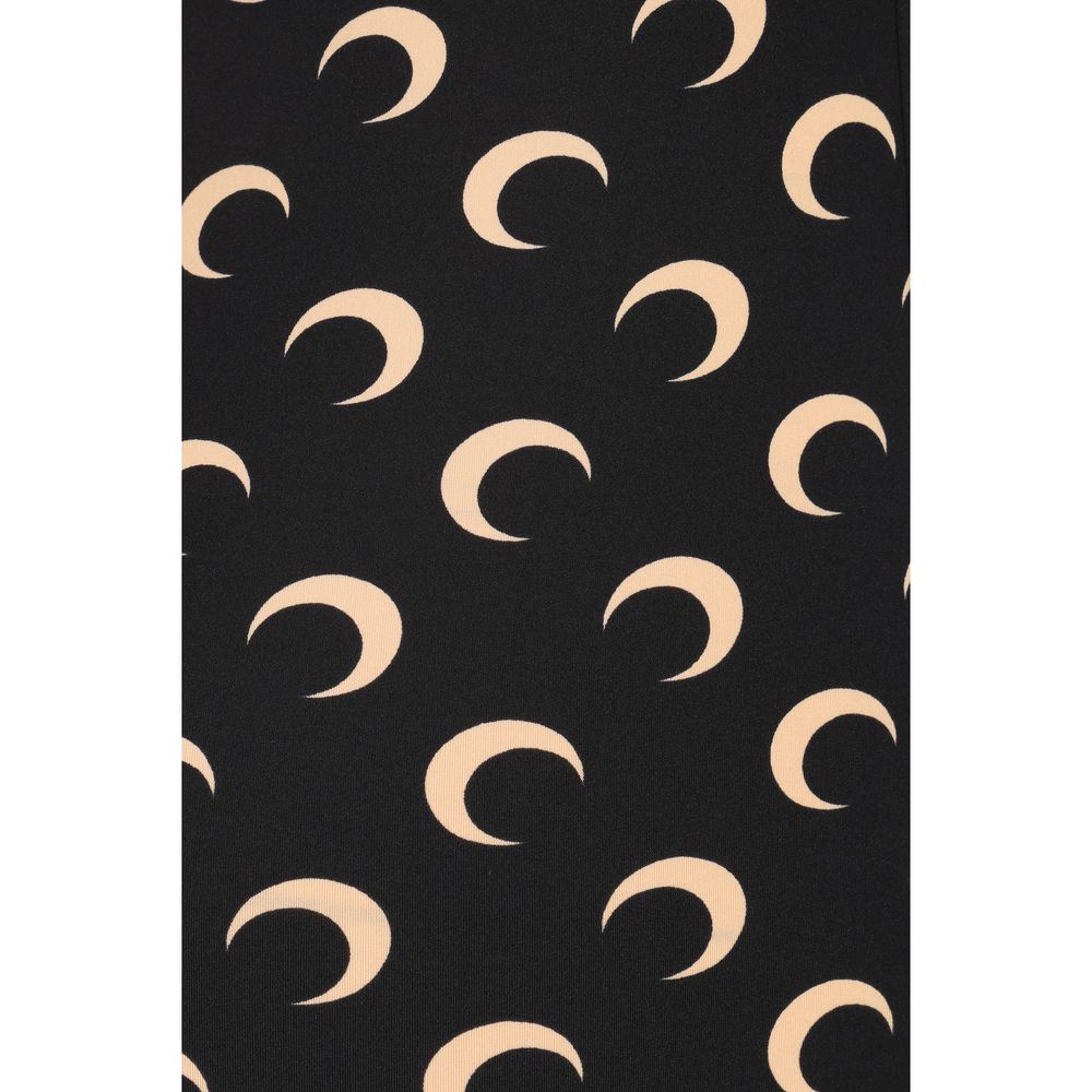 Marine Serre Black Polyamide Leggings