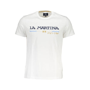 La Martina White Cotton T-Shirt