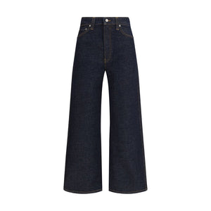 Khaite Blue Cotton Straight-Leg Jeans